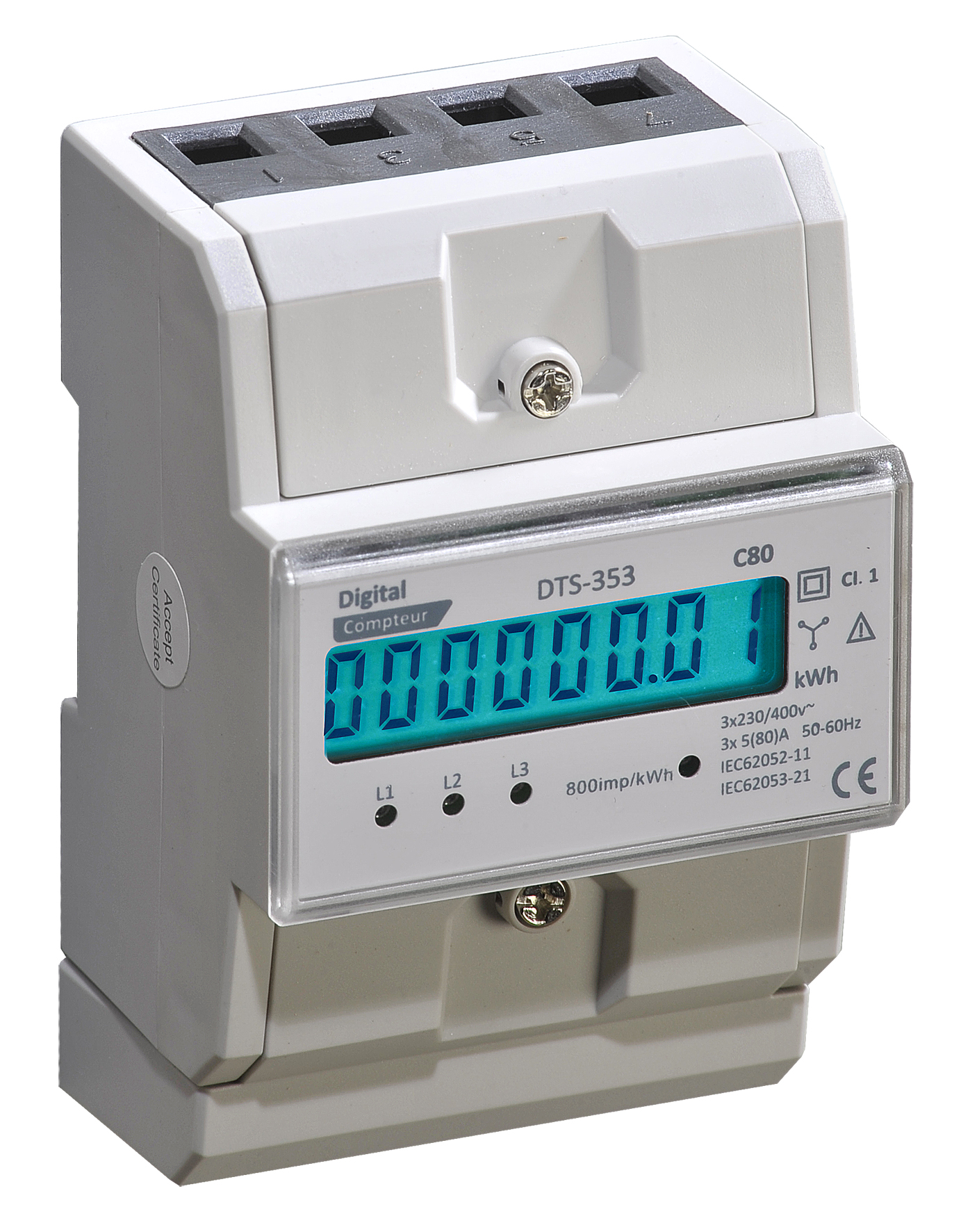 Compteur d'énergie triphasé