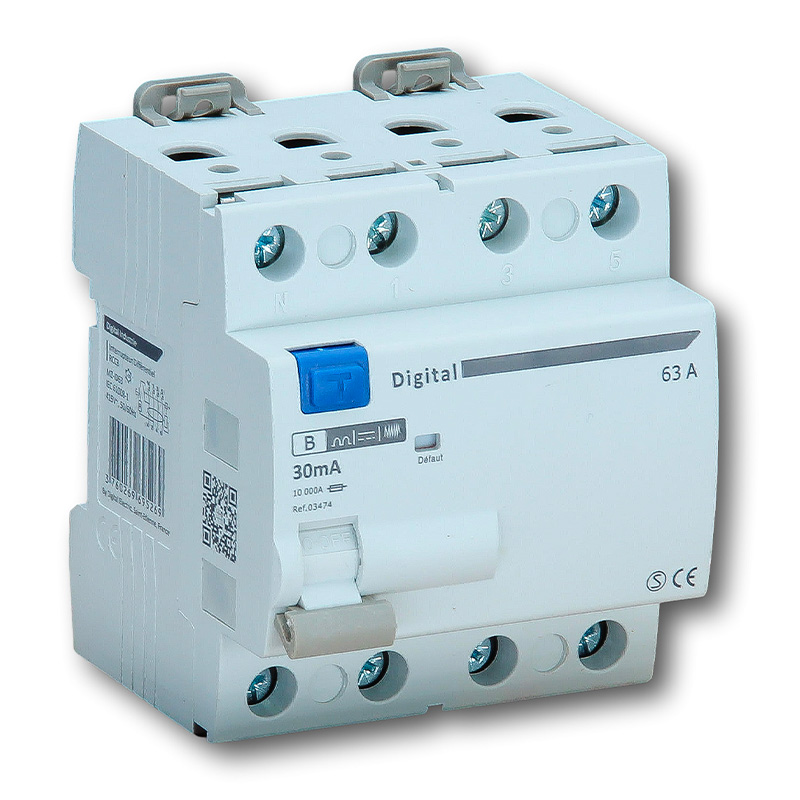 Hager - Interrupteur differentiel 4POLES 63A 30MA type a 4MODULES